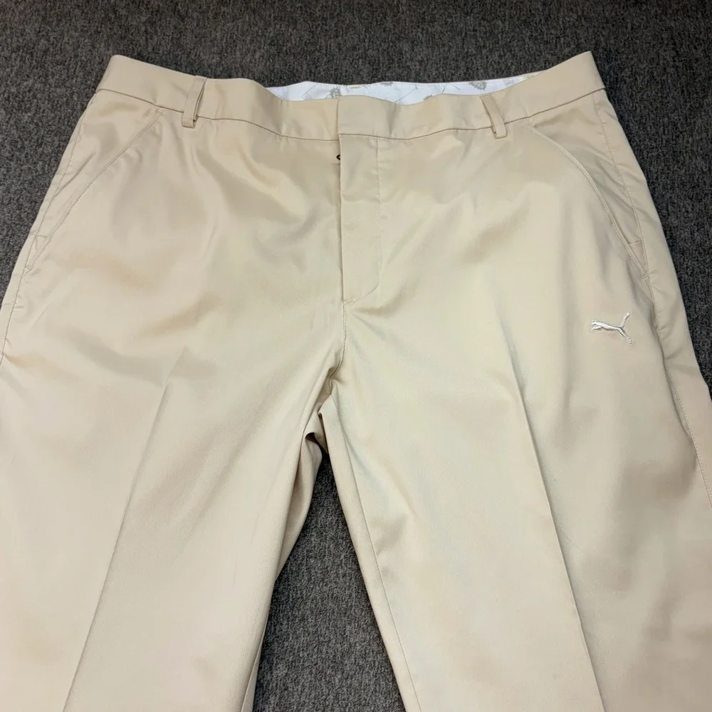 Puma Sportlifestyle Mens Golf Pants Tan Khaki 36x32 Performance Stretch Trousers